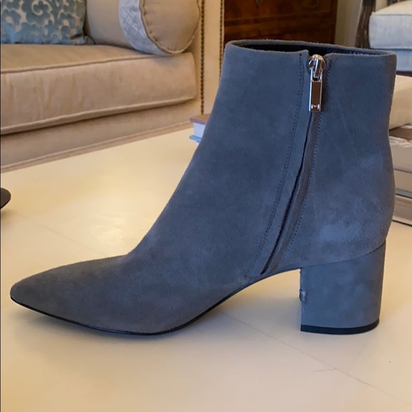 Marc Fisher Grey Suede Ankle Boots - Picture 9 of 13